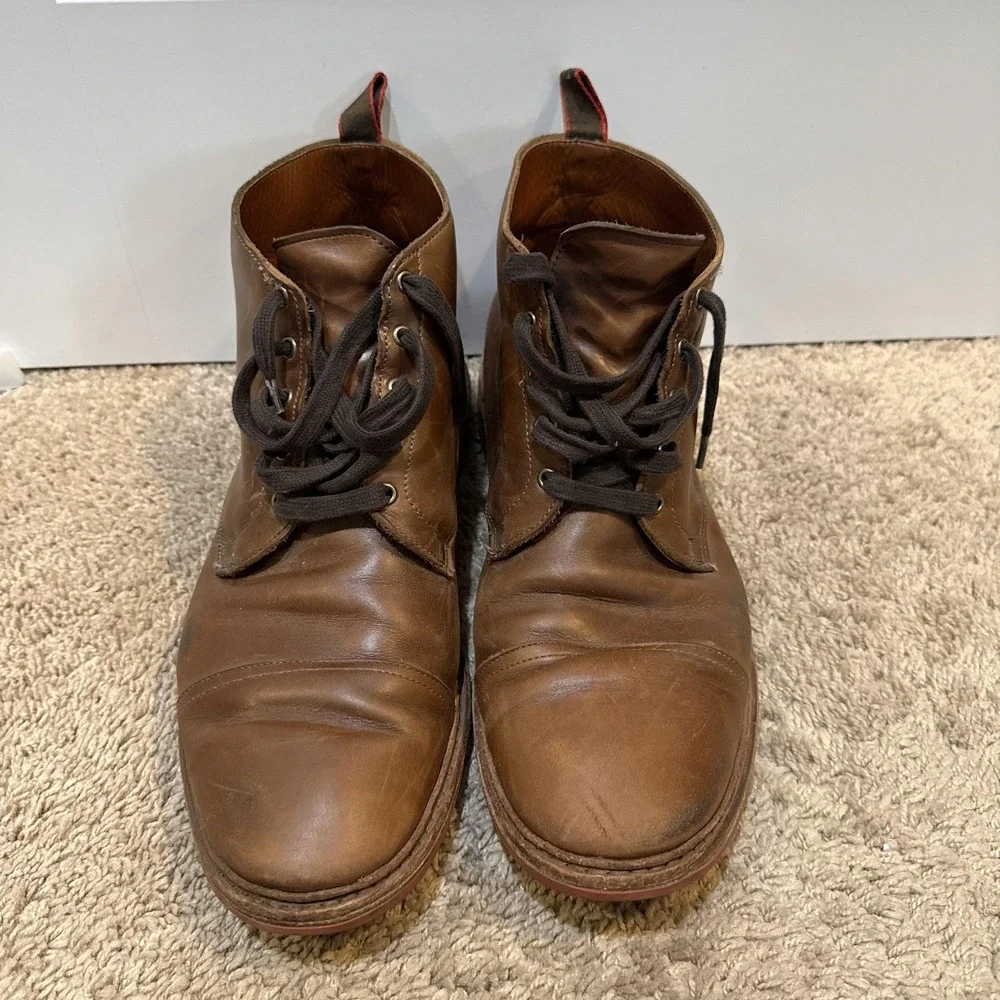 Allen Edmonds Patton Chukka Boots Mens Size 14 Brown Leather Waterproof Sole